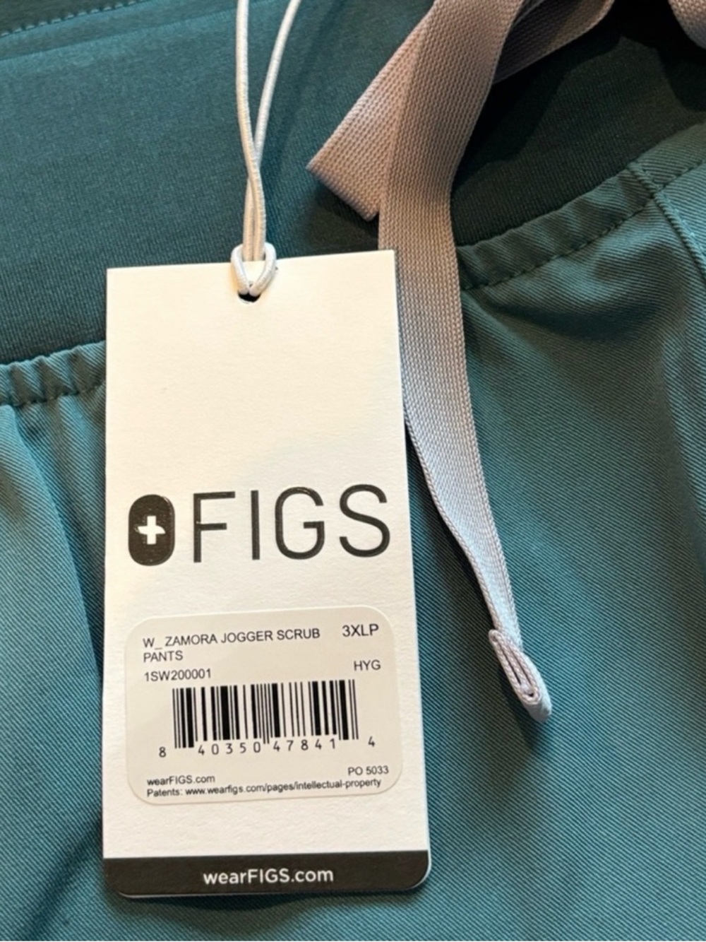 SET Figs TEAL ZAMORA Jogger Scrub Pants & CATARINA ONE POCKET TOP - Picture 3 of 4